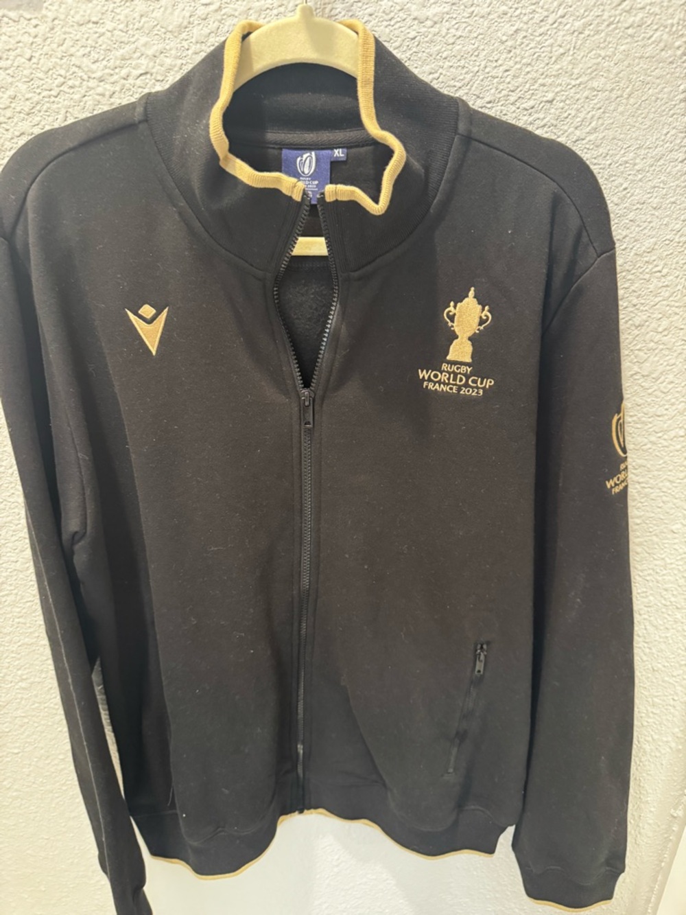Rugby World Cup 2023 Black & Gold Lightweight Full-Zip Jacket
